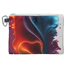 Ai Generated Swirl Splash Blaze Design Art Canvas Cosmetic Bag (xl) by Ravend