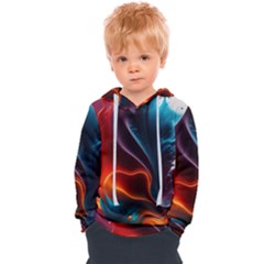 Ai Generated Swirl Splash Blaze Design Art Kids  Overhead Hoodie by Ravend