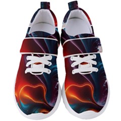 Ai Generated Swirl Splash Blaze Design Art Women s Velcro Strap Shoes by Ravend