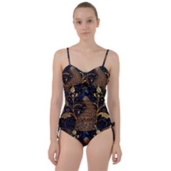 Peacock Plumage Bird Decorative Pattern Graceful Sweetheart Tankini Set by Ravend