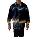 Ai Generated Swirl Space Design Fractal Light Kids  Hooded Windbreaker View1