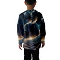 Ai Generated Swirl Space Design Fractal Light Kids  Hooded Windbreaker View2