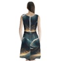 Ai Generated Swirl Space Design Fractal Light Sleeveless Waist Tie Chiffon Dress View2