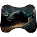 Ai Generated Swirl Space Design Fractal Light Head Support Cushion View1