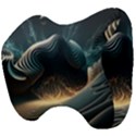 Ai Generated Swirl Space Design Fractal Light Head Support Cushion View4