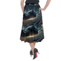 Ai Generated Swirl Space Design Fractal Light Midi Mermaid Skirt View2