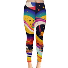 Ai Generated Moon Art Design Graphic Shape Leggings  by Ravend