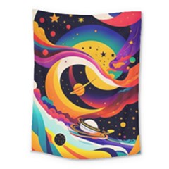 Ai Generated Moon Art Design Graphic Shape Medium Tapestry by Ravend