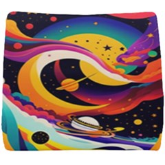 Ai Generated Moon Art Design Graphic Shape Seat Cushion by Ravend