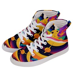 Ai Generated Moon Art Design Graphic Shape Men s Hi-top Skate Sneakers by Ravend