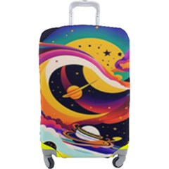 Ai Generated Moon Art Design Graphic Shape Luggage Cover (large) by Ravend