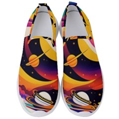 Ai Generated Moon Art Design Graphic Shape Men s Slip On Sneakers by Ravend