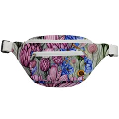 Broken And Budding Watercolor Flowers Fanny Pack by GardenOfOphir