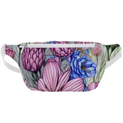 Broken And Budding Watercolor Flowers Waist Bag  by GardenOfOphir