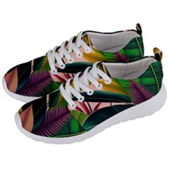 Ai Generated Tropical Leaves Foliage Wallpaper Men s Lightweight Sports Shoes by Ravend