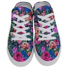 Bright And Brilliant Watercolor Flowers Half Slippers by GardenOfOphir