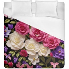 Ai Generated Roses Flowers Petals Bouquet Wedding Duvet Cover (king Size) by Ravend