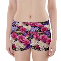 Ai Generated Roses Flowers Petals Bouquet Wedding Boyleg Bikini Wrap Bottoms by Ravend