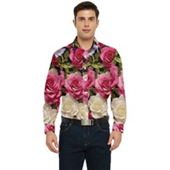 Ai Generated Roses Flowers Petals Bouquet Wedding Men s Long Sleeve  Shirt by Ravend