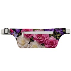 Ai Generated Roses Flowers Petals Bouquet Wedding Active Waist Bag by Ravend