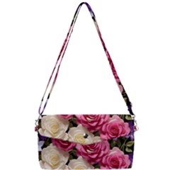 Ai Generated Roses Flowers Petals Bouquet Wedding Removable Strap Clutch Bag by Ravend