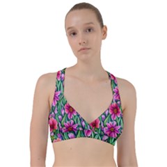 Cheerful And Cheery Blooms Sweetheart Sports Bra by GardenOfOphir