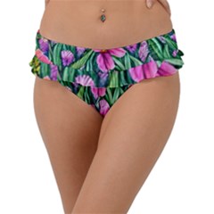 Cheerful And Cheery Blooms Frill Bikini Bottoms by GardenOfOphir