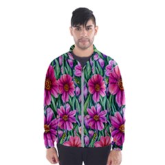 Cheerful And Cheery Blooms Men s Windbreaker by GardenOfOphir