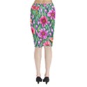 Cheerful And Cheery Blooms Midi Wrap Pencil Skirt View2