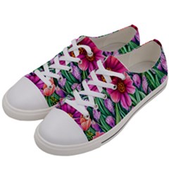 Cheerful And Cheery Blooms Women s Low Top Canvas Sneakers by GardenOfOphir