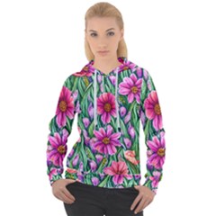 Cheerful And Cheery Blooms Women s Overhead Hoodie by GardenOfOphir