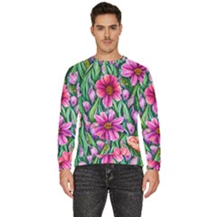 Cheerful And Cheery Blooms Men s Fleece Sweatshirt by GardenOfOphir