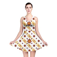 Background Floral Pattern Graphic Reversible Skater Dress by Ravend