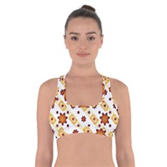 Background Floral Pattern Graphic Cross Back Sports Bra by Ravend