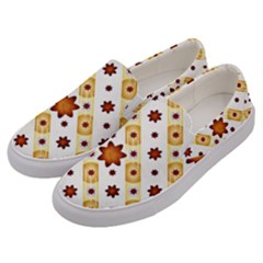 Background Floral Pattern Graphic Men s Canvas Slip Ons by Ravend