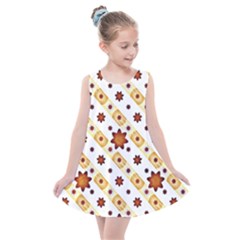 Background Floral Pattern Graphic Kids  Summer Dress by Ravend