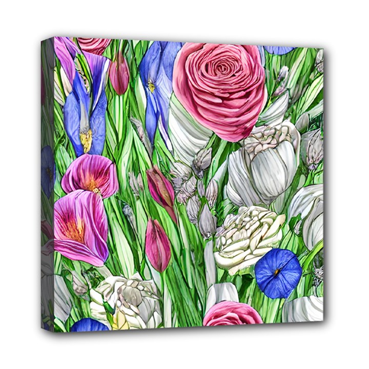 Celestial And Charming Florals Mini Canvas 8  x 8  (Stretched)