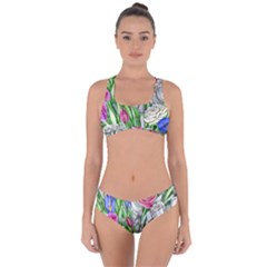 Celestial And Charming Florals Criss Cross Bikini Set by GardenOfOphir