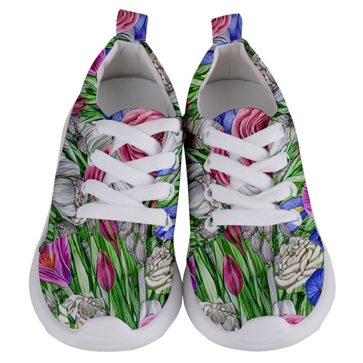 Celestial And Charming Florals Kids  Lightweight Sports Shoes