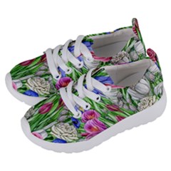 Celestial And Charming Florals Kids  Lightweight Sports Shoes by GardenOfOphir