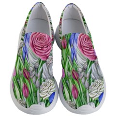 Celestial And Charming Florals Women s Lightweight Slip Ons by GardenOfOphir