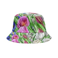 Celestial And Charming Florals Inside Out Bucket Hat by GardenOfOphir