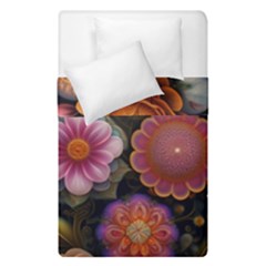 Ai Generated Floral Pattern Flowers Floral Duvet Cover Double Side (single Size) by Ravend