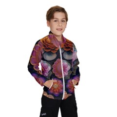 Ai Generated Floral Pattern Flowers Floral Kids  Windbreaker