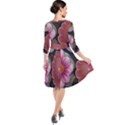 Ai Generated Floral Pattern Flowers Floral Quarter Sleeve Waist Band Dress View2