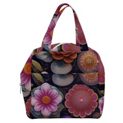 Ai Generated Floral Pattern Flowers Floral Boxy Hand Bag by Ravend