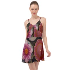 Ai Generated Floral Pattern Flowers Floral Summer Time Chiffon Dress by Ravend