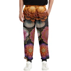 Ai Generated Floral Pattern Flowers Floral Men s Elastic Waist Pants by Ravend