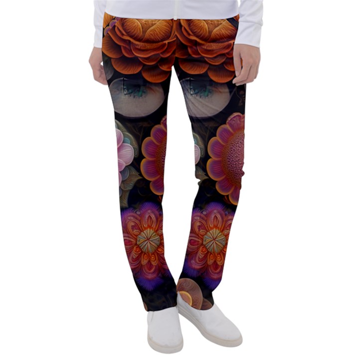 Ai Generated Floral Pattern Flowers Floral Women s Casual Pants