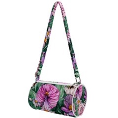 Budding And Captivating Flowers Mini Cylinder Bag